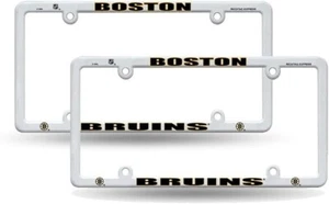 Boston Bruins NHL PLASTIC License Plate Frames SET of 2 - Picture 1 of 1
