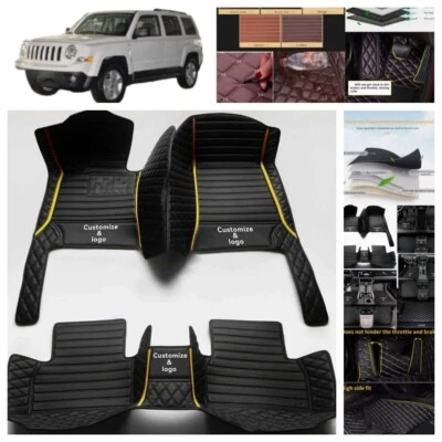 For Jeep Patriot 2007-2017 Car Floor Mats All Weather Custom Luxury Carpets Rugs - Imagem 1 de 4