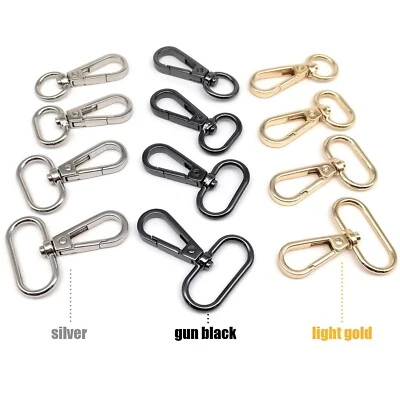 Leather Bag Shoulder Strap Belt Web Dog Chain Key Ring Clasp Buckle Trigger Snap - Image 1 of 4