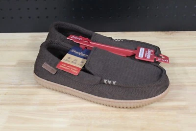 Dearfoams уютный комфорт мужской елочка мокасины тапочки коричневый маленький (7/8) новый с Ярлыками - Изображение 1 из 4