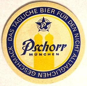MÜNCHEN PSCHORR BRÄU BAYERN BIERDECKEL - 1960er/70er - Picture 1 of 2