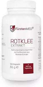 Fürstenmed® Rotklee Kapseln Hochdosiert Mit 500Mg Extrakt (40Mg Isoflavone) - Bild 1 von 7
