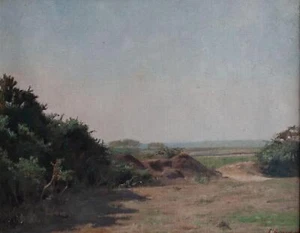 Eugène Gousset Landschaft Frankreich signiert gerahmt Öl Leinwand 2 Hälfte 19 Jh - Picture 1 of 3