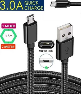 Long Micro USB Cable, 1M 2M 3M High Speed Data Sync Fast Charger Charging Lead