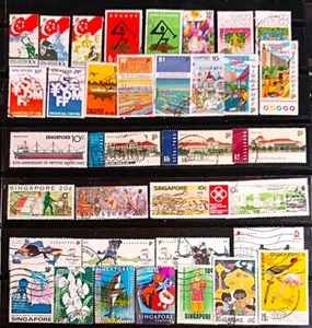 SINGAPORE 1965-OGGI LOTTO FRANCOBOLLI COMMEMORATIVI USATI IN OTTIME CONDIZIONI SGC34 - Foto 1 di 2