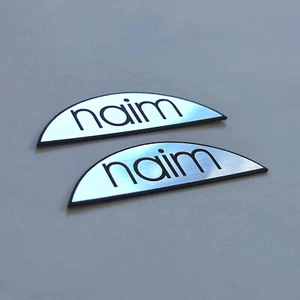 Naim Audio - Sticker Case Badge Decal - Chrome Reflective - Set of Two Pieces - Picture 1 of 3