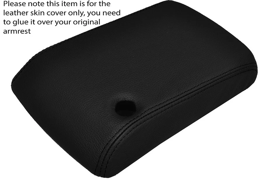 CUBIERTA DE PIEL DE REPOSABRAZOS DE CUERO PUNTADA NEGRA PARA JEEP WRANGLER TJ 1997-2002 Foto 1 de 1