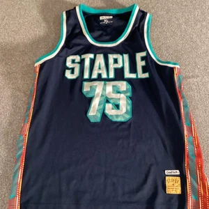 Staple Shirt Mens Extra Large Navy Blue 75 Basketball Jersey Tank Multicolor XL - Picture 1 of 10