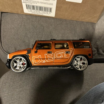 2003 Hummer H2 in 1/24 Scale by Jada Dub City Orange - Image 1 of 4