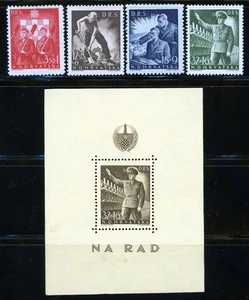 Stamps Croatia, Scott # B65-B69 Mint VLH, complete set with souvenir sheet (NH) - Picture 1 of 2