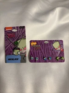 Invader Zim Gir Necklace Alien Cupcake Earrings Set - Picture 1 of 9