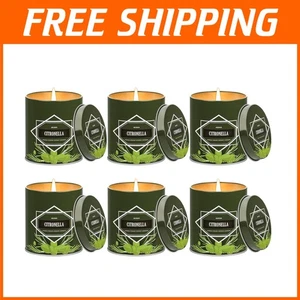 Natural Soy Wax Citronella Candles – Fresh Herbal Aroma for Outdoor & Indoor Use - Picture 1 of 10