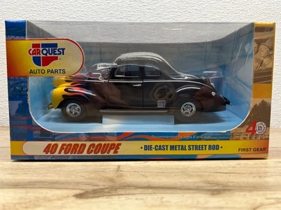 First Gear 1940 Ford Coupe Die-Cast Street Rod Flames Front Car Quest 1:25 - Image 1 of 4
