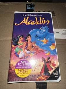 Original 1993 First Release VHS Disney Aladdin Black Diamond Edition NEW SEALED - Imagen 1 de 6