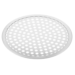 Bandeja de pizza perforada redonda de acero inoxidable para hornear de metal - Imagen 1 de 12