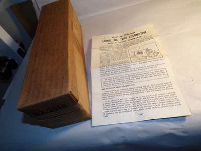 Vintage Original Lionel  Box and Instructions for 2018 Steam locomotive NICE - Image 1 of 4
