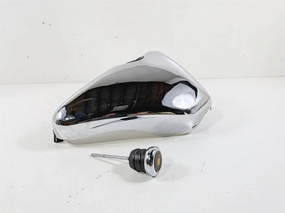 1995 Harley XL883 Sportster Hugger Chrome Oil Tank Cover & Dipstick - Image 1 of 4