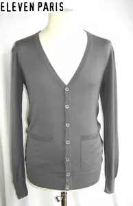Eleven Paris - Rebeca Punto Elegante Algodón GRIS TALLA S- Nuevo & Etiquetas - Imagen 1 de 1
