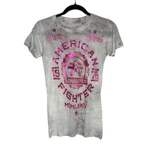 NWT AMERICAN FIGHTER MARYLAND Women's Tee T-Shirt Biker MMA Size Small - Picture 1 of 9
