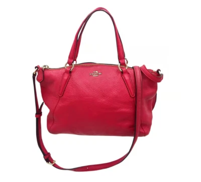 Bolso bandolera Coach Kelsey rojo con cierre de cremallera Foto 1 de 4