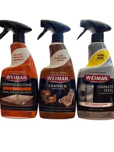 Weimar 3-pack Granite Stone Leather Stainless Steel Cleaner Polish Conditioner - Picture 1 of 7