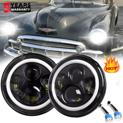 Faros LED redondos de haz alto/bajo para Chevy Stileline Deluxe 1949-1952 2x 7" pulgadas Foto 1 de 4