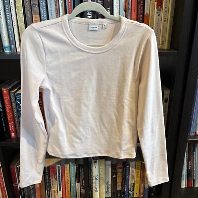 SUNDAY BEST Besthug Aritzia Med Rosa Manga Larga Acanalado Rosa Fresa Puff Foto 1 de 4