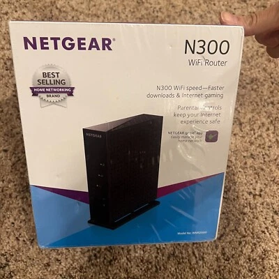 Netgear N300 Wireless WiFi Router WNR2000 Black  SEALED - Image 1 of 4
