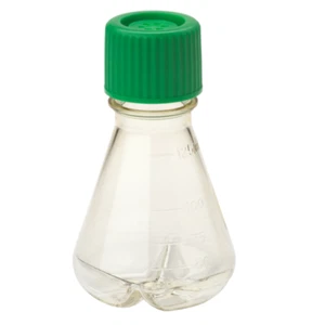 CELLTREAT 125mL Erl. Flask, PC, Vent Cap, Baffled Bottom, 12/Case, S #229823 - Picture 1 of 1
