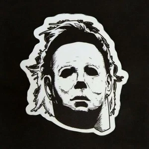 Halloween Sticker Michael Myers Mask Horror Thriller Slasher Villain Movie - Picture 1 of 2