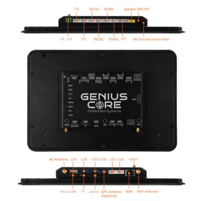 GeniusCore ControlHUB 10.1" inch IPS All in One Android Panel PC A133P 1G 8G - Image 1 of 4