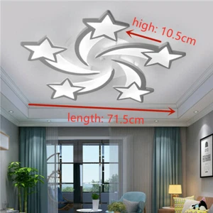 Acrylic LED Flush Mount Ceiling Light Bedroom Kids Room Lamp Star Fixture 30W - Picture 1 of 15