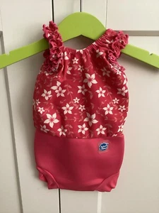 Splash About - Pink Swimsuit UPF 50+ &Integrated Nappy Size Small 3 - 6 Months - Picture 1 of 5