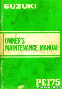 1982-1984 Suzuki PE175 Motorcycle Owners Maintenance Manual - Picture 1 of 1