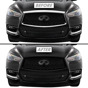 Superposición de vinilo apagón eliminación de cromo para Infiniti QX60 2016-21 moldura de parrilla - Imagen 1 de 4