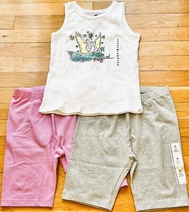 New 6pc Lot Cat & Jack & Gap Tank Tops Shirts & Bike Shorts Outfits Size M 8 NWT - Picture 1 of 9