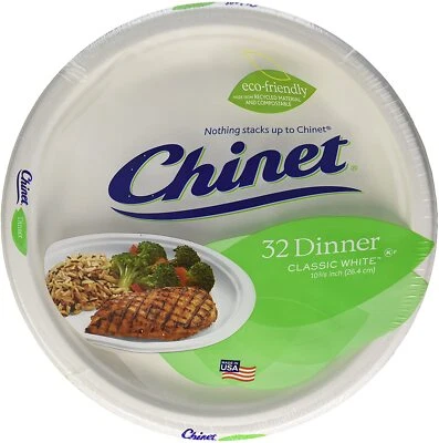 Chinet Classic White Dinner Plates, 32 ct - Image 1 of 2