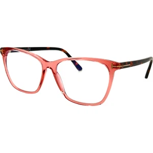 Tom Ford TF5762B Womens Plastic Eyeglass Frame 074 Lt Pink 55-15 Blue Block Lens - Picture 1 of 7