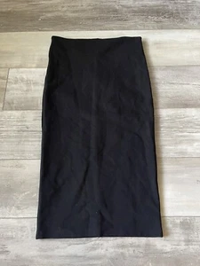 MCQ Alexander Mcqueen Solid Black Stretch Pull On Bodycon Skirt Size Medium GUC - Picture 1 of 12