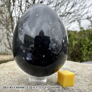 Snowflake Obsidian Crystal Egg - Spiritual Healing Mineral, Authentic - Picture 1 of 1