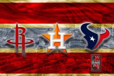 Houston Sports 12x18in Poster Houston Rockets Houston Texans Astros Free Ship - Image 1 of 4