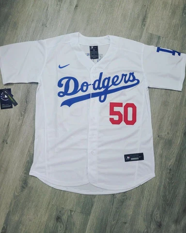 Mookie Betts #50 White Los Angeles Dodgers Jersey Cover