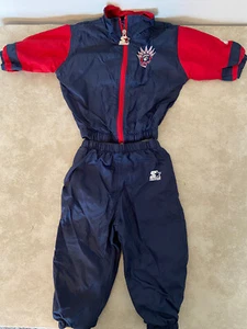 Vintage 90s New York Rangers Starter Windbreaker Track Suit Toddler 18 Mos. NHL - Picture 1 of 7