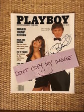 BRANDI BRANDT DONALD TRUMP AUTOGRAPH 8x10 PHOTO OF PLAYBOY MAG COVER MARCH 90