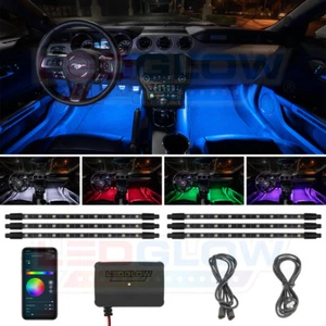 LEDGlow Bluetooth 6pc Million Color LED Interior Light Kit w Smartphone Control - Picture 1 of 8