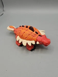 Jouet Mattel Imaginext Ankylosaurus dinosaure 6,75" rouge orange 2004 - Photo 1/7