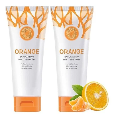 Gel Exfoliante Blanqueador Naranja Gluta Gmeelan - 2 Piezas 100G Rostro y Cuerpo Foto 1 de 4