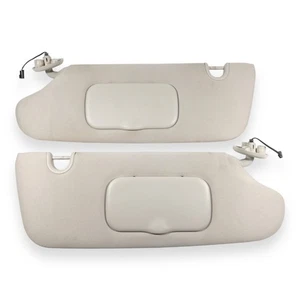 2008-2016 Dodge Grand Caravan Driver & Passenger Side Sun Visor Pair Set White - Picture 1 of 7