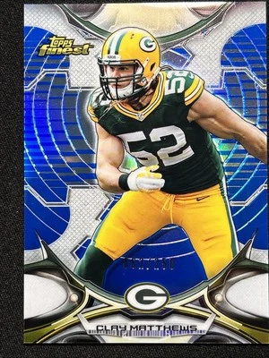 2015 Topps Finest - Clay Matthews #87 Blue Refractor /250 - Image 1 of 2