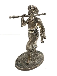 Vintage The Bombay Company 2001 zinnfarben Metall Moor Nubier Mann Figur Statue 6 Zoll - Bild 1 von 9